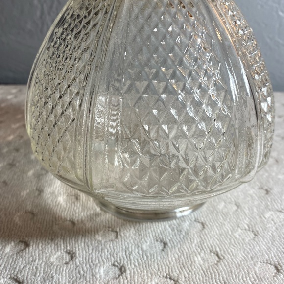 Vintage Acorn Glass Lampshade Clear Texture Design Printed 6.5 x 6" - Picture 2 of 7